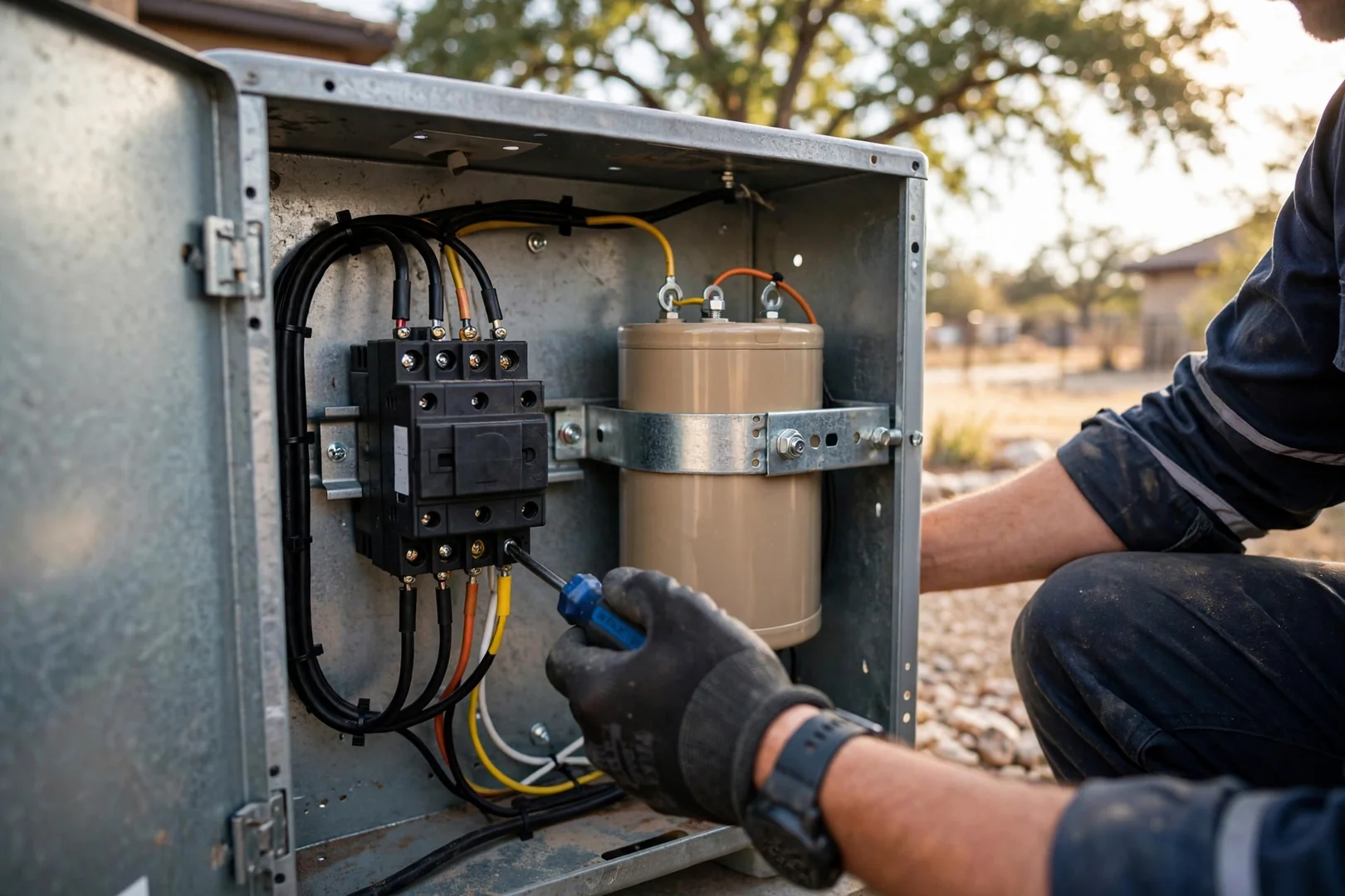 Capacitor and Contactor Replacement for a Converse Ranch Home