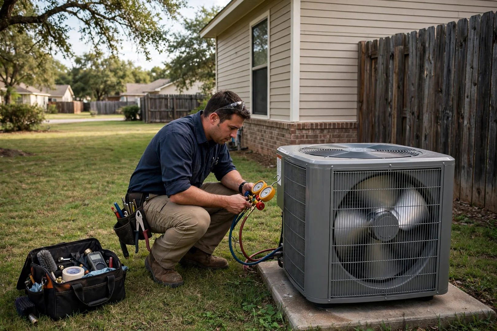 Condenser Fan Motor Repair at a Converse Rental Property