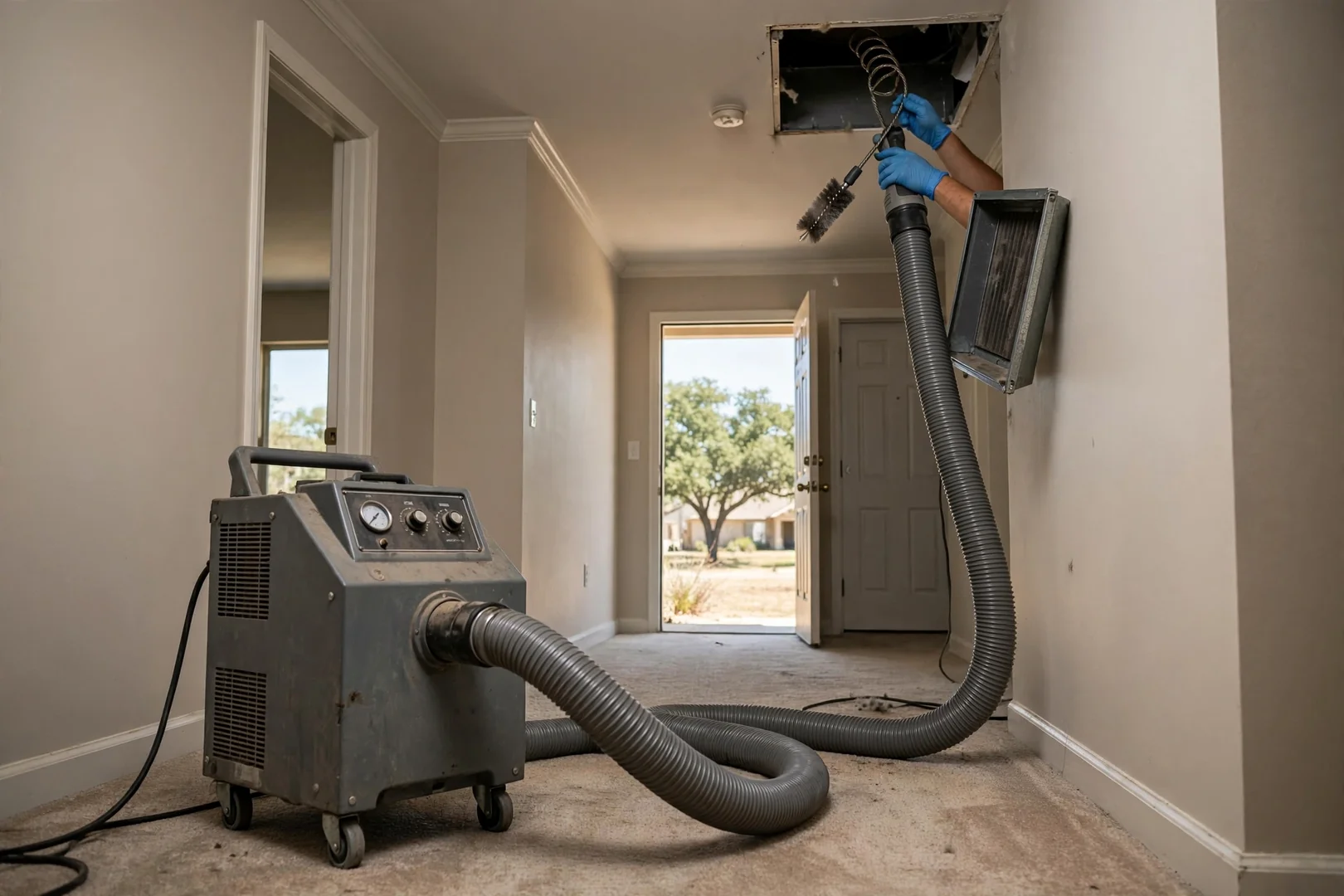 Post-Remodel Dust Removal in a Converse Home