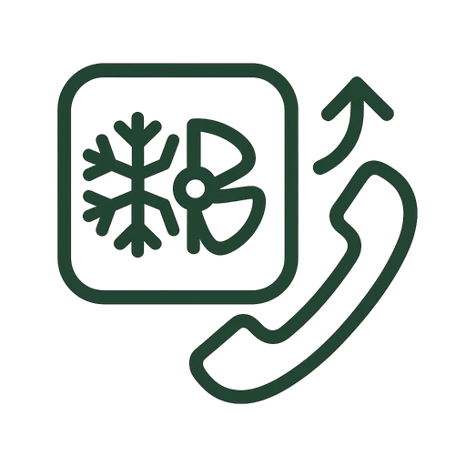 Badge noting follow-up calls after every HVAC estimate request